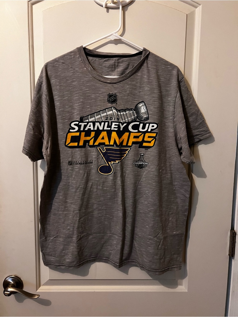 NHL St. Louis Blues Gray Stanley Cup Champs Tee